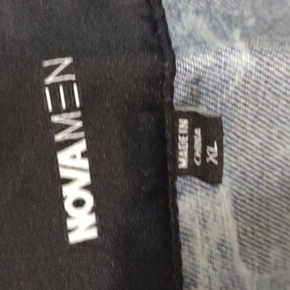 NWOT Mens sz xl Stone Washed Graphic Denim jacket - Picture 8 of 8